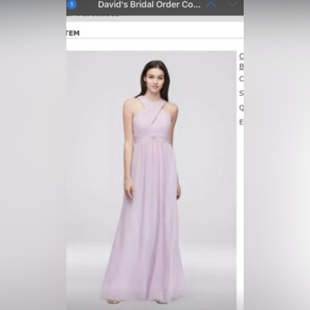 Davids Bridal Bridesmaid Dress Purple Size 4